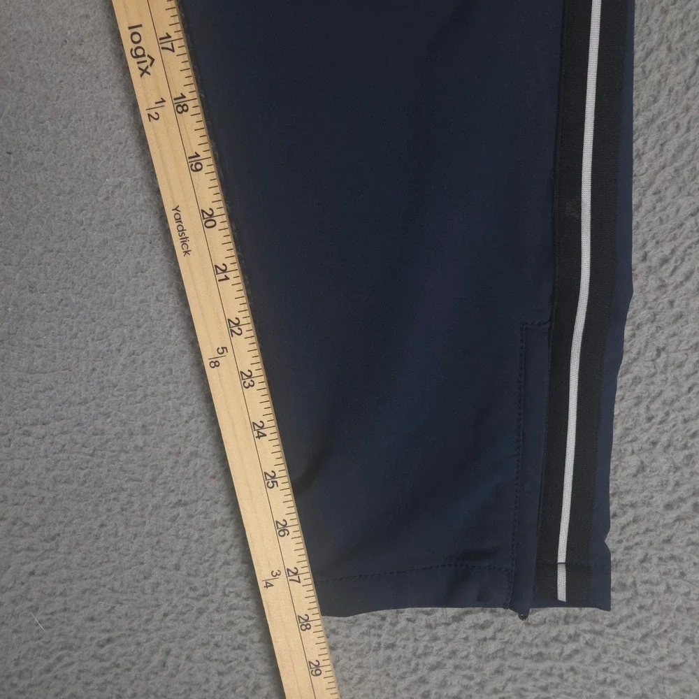 Banana Republic Pants Mens M Navy Track Performance Side Stripe Tapered Leg Zip